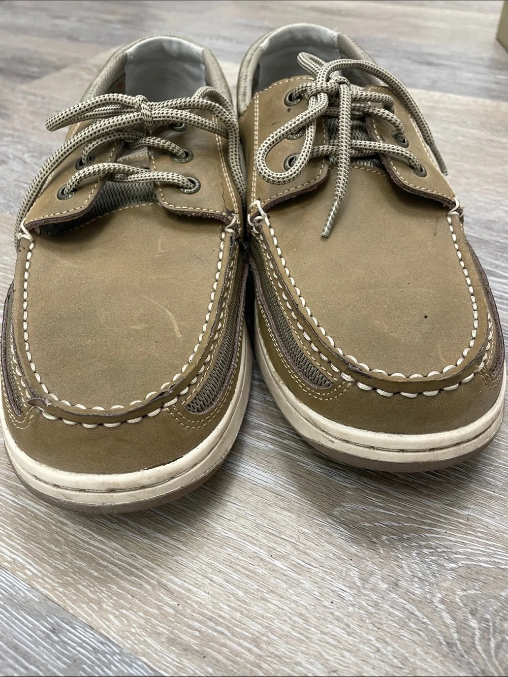 Margaritaville Men’s Leather/Textile Upper Loafers Deck Shoe Sz 12